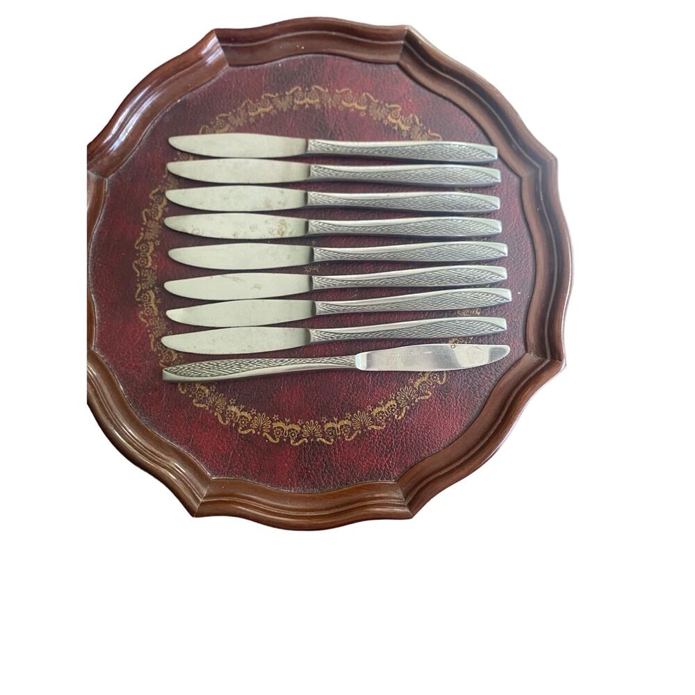 9 Pcs VTG. EPIC Stainless Mid Century Flatware Knives Japan